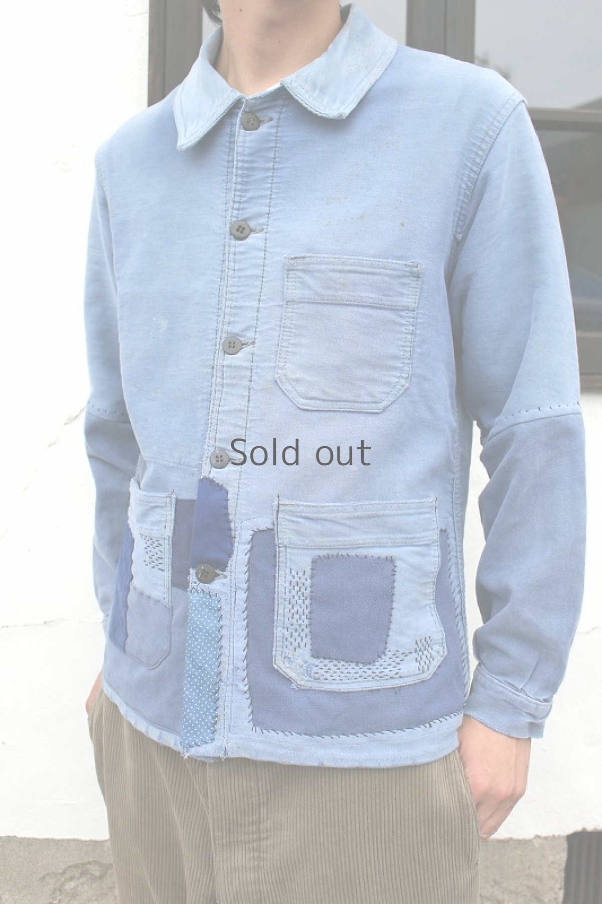 画像2: 【MITSUGU SASAKI】ビンテージリメイク　パッチワーク　モールスキンジャケット (2)