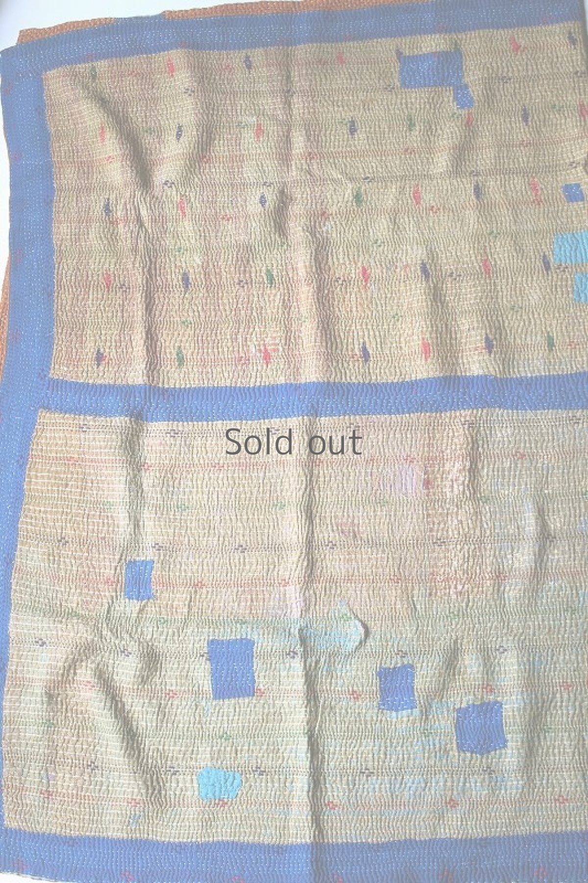 画像3: 【インド・パキスタン】ラリーキルト（ブルー×イエロー×オレンジ） (3)