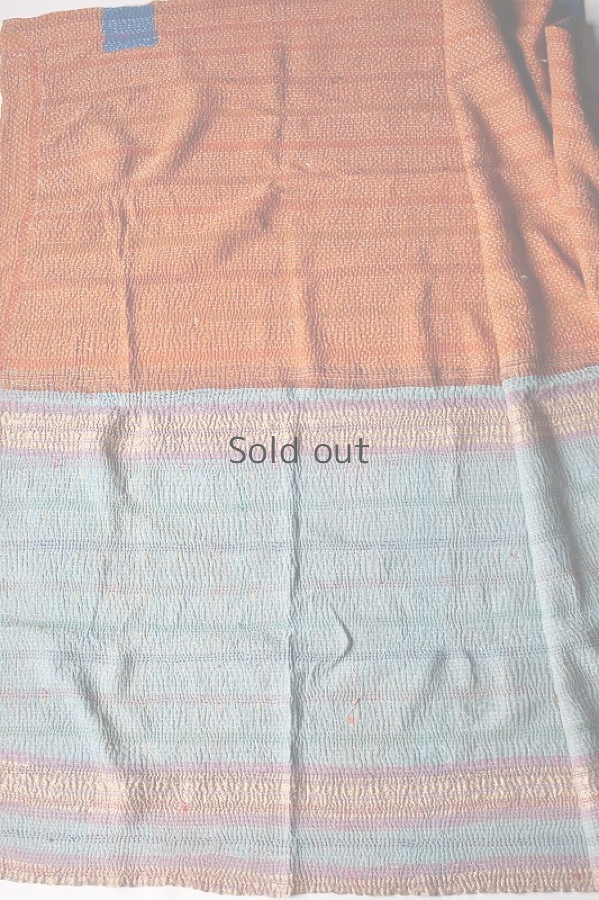 画像4: 【インド・パキスタン】ラリーキルト（ブルー×イエロー×オレンジ） (4)