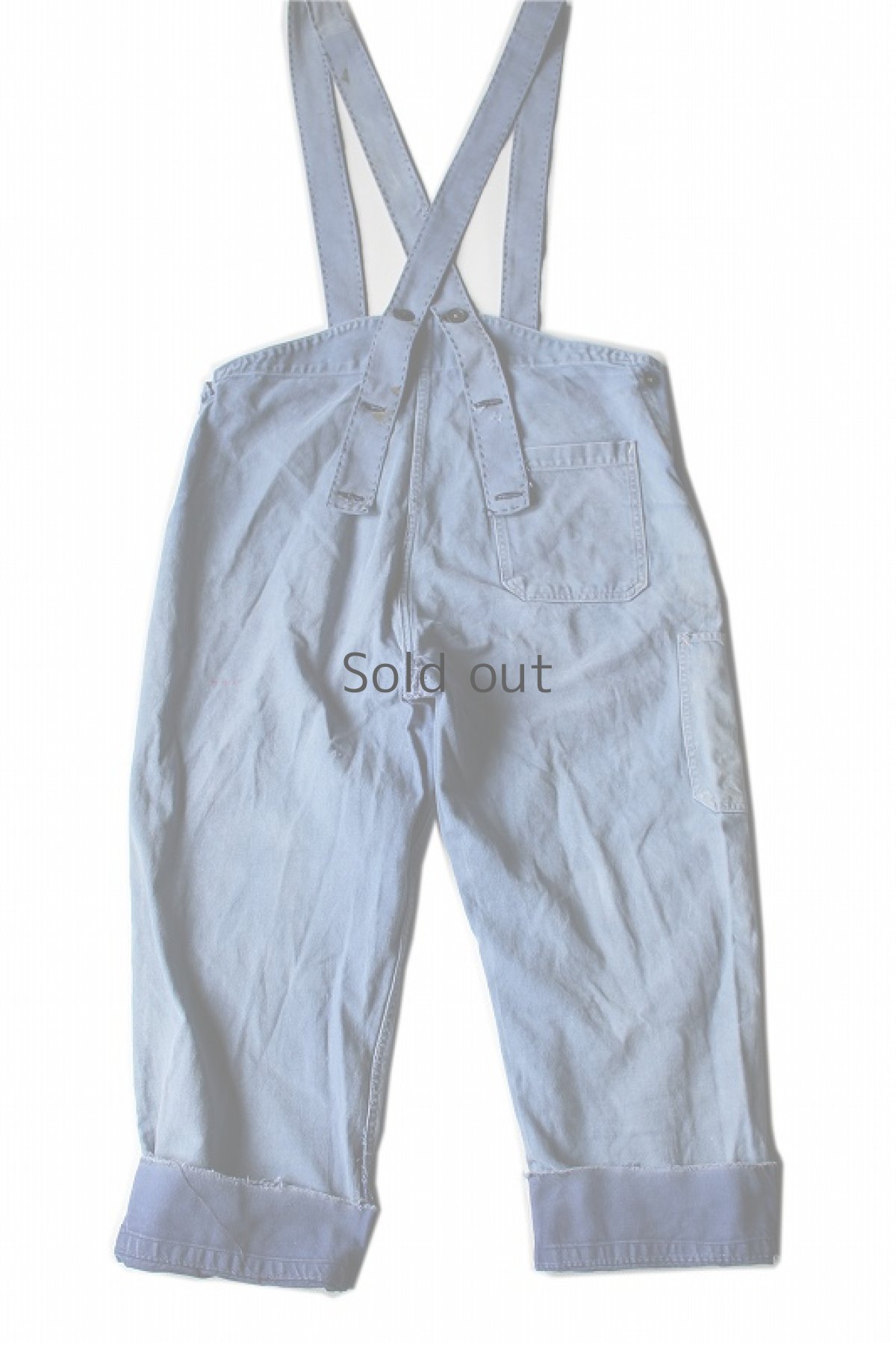 画像2: 【MITSUGU SASAKI】ビンテージリメイク　パッチワーク　半分オーバーオール (2)