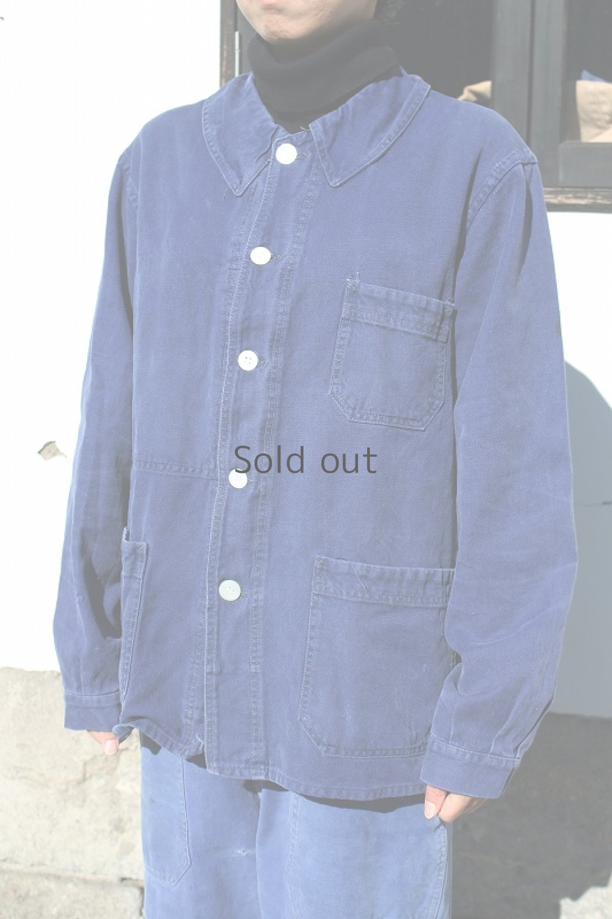 画像3: 【フランス】１９５０年代頃のコットンツイルワークジャケット(Le Cres souple) (3)