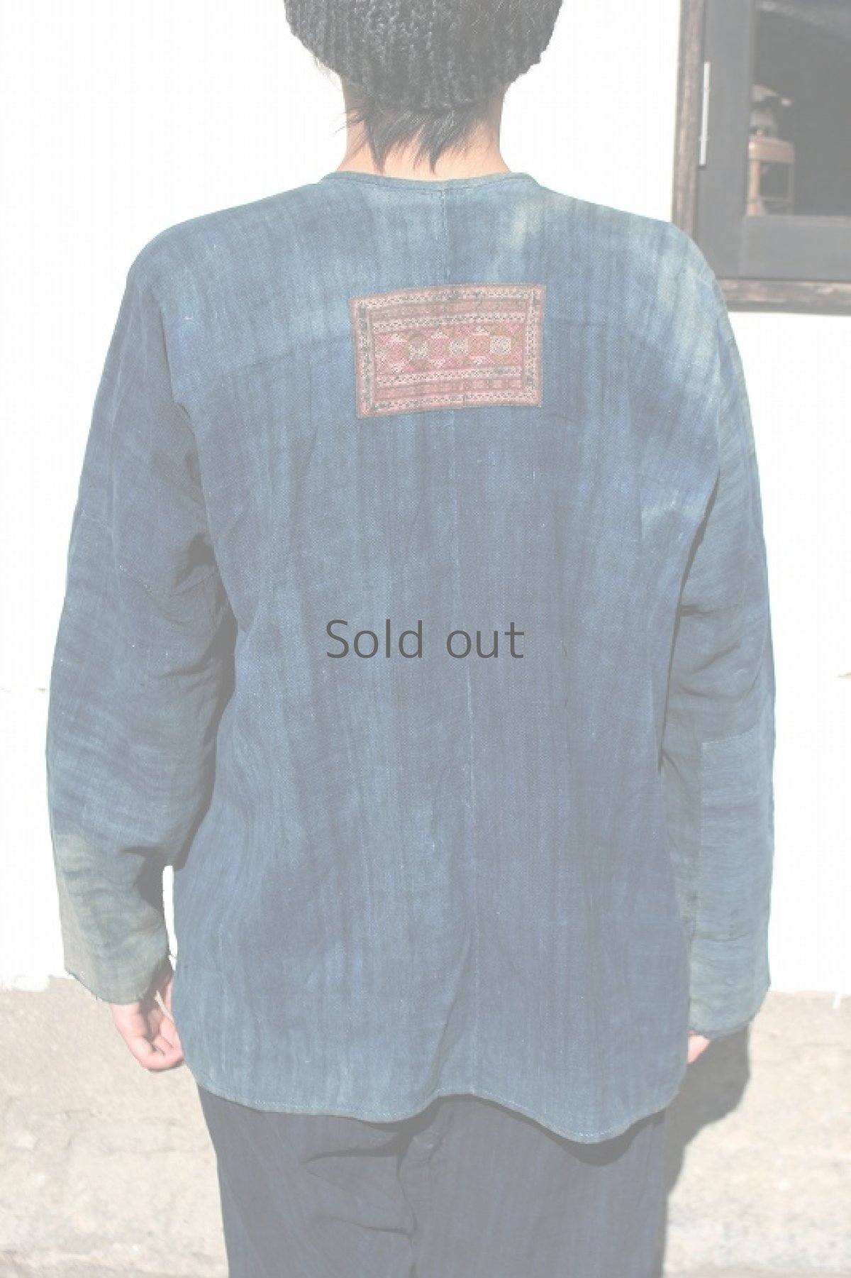 画像3: 【ベトナム】ビンテージ　インディゴコットンシャツ（浅葱藍） (3)