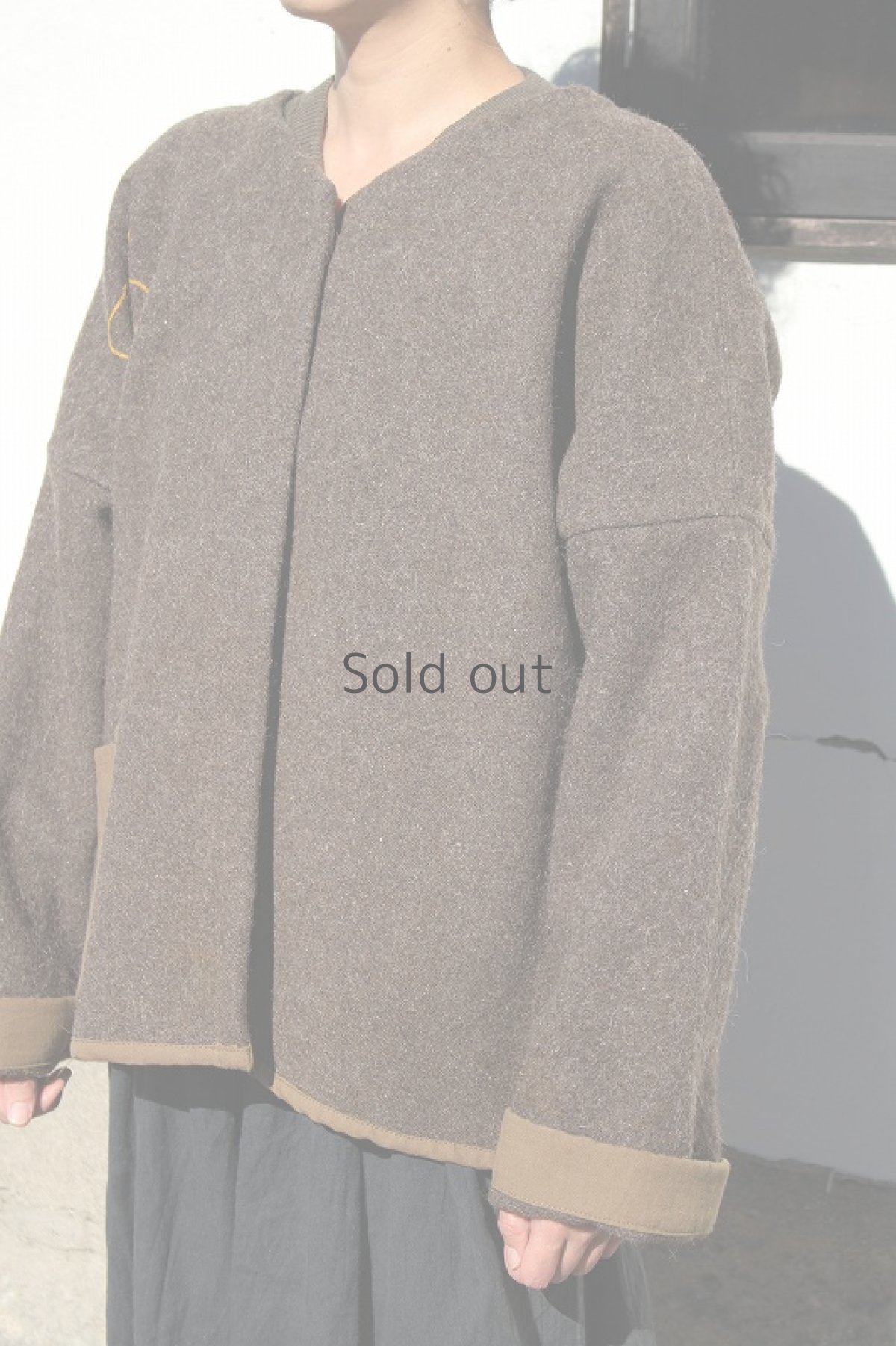 画像4: 【佐々木印】ビンテージリメイク　フランス軍ウールブランケットジャケット (4)