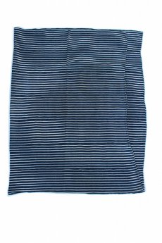 画像2: 【コートジボワール】手織り藍染めストライプの綿（セヌフォ族） (2)