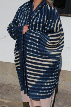 画像3: 【西アフリカ】手織り藍染め　絞の綿 (3)