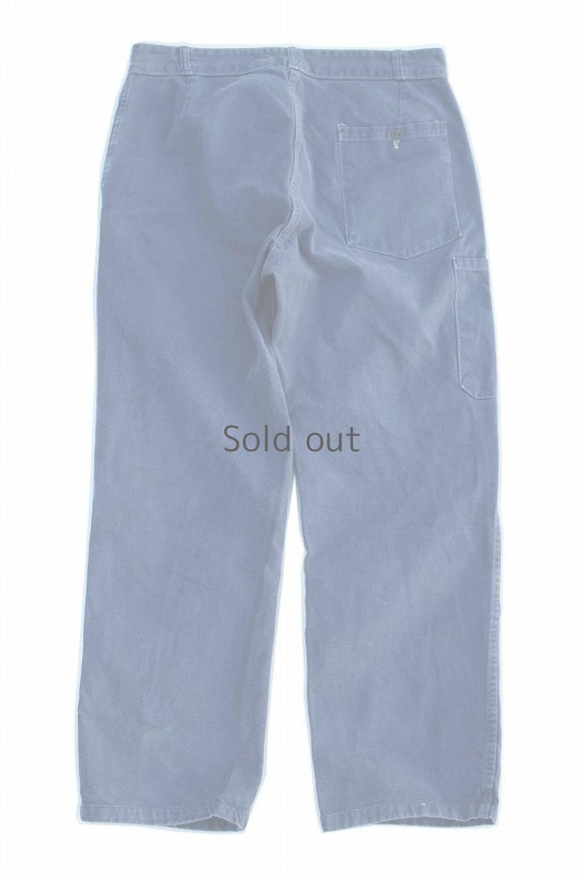 画像2: 【フランス】１９６０年代のコットンツイル　ブルーワークパンツ (2)