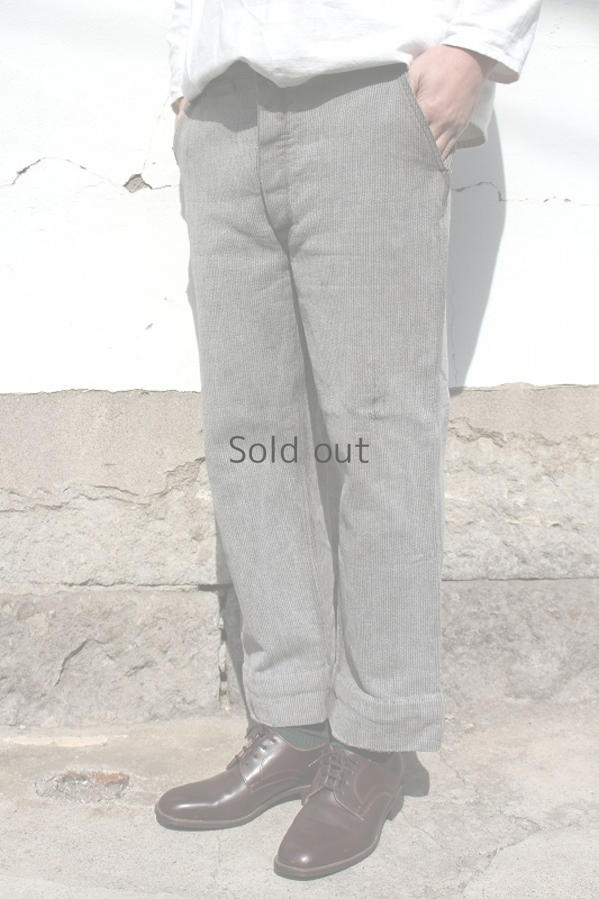 画像3: 【フランス】１９５０年代頃のコットンピケワークパンツ（グレー） (3)