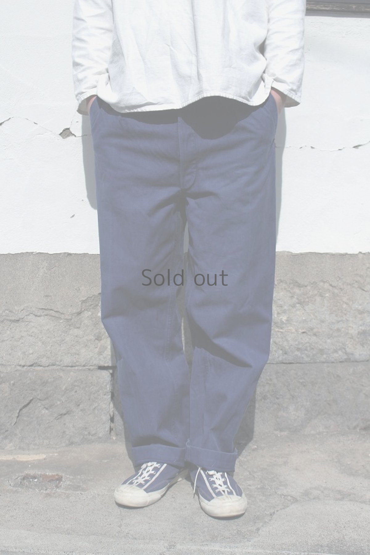 画像3: 【フランス】１９５０年代のコットンツイル　ブルーワークパンツ (3)