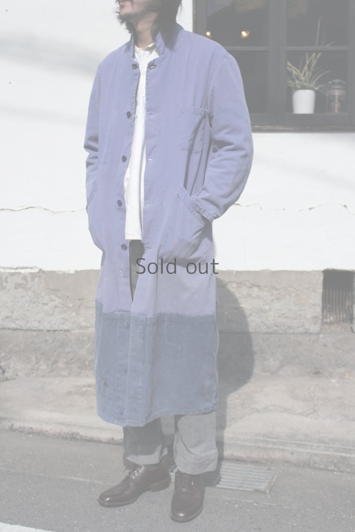 画像3: 【MITSUGU SASAKI】ビンテージリメイク　パッチワーク　アトリエコート/ロングワークコート (3)