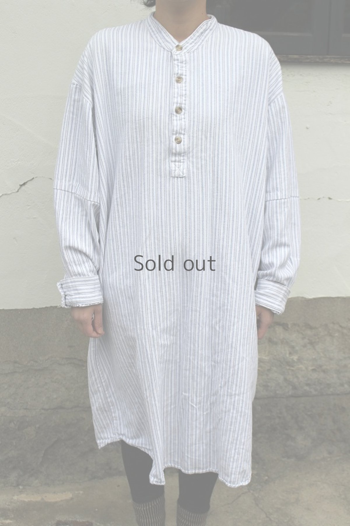 画像2: 【アイルランド】ビンテージ　ロングネルシャツワンピ (2)