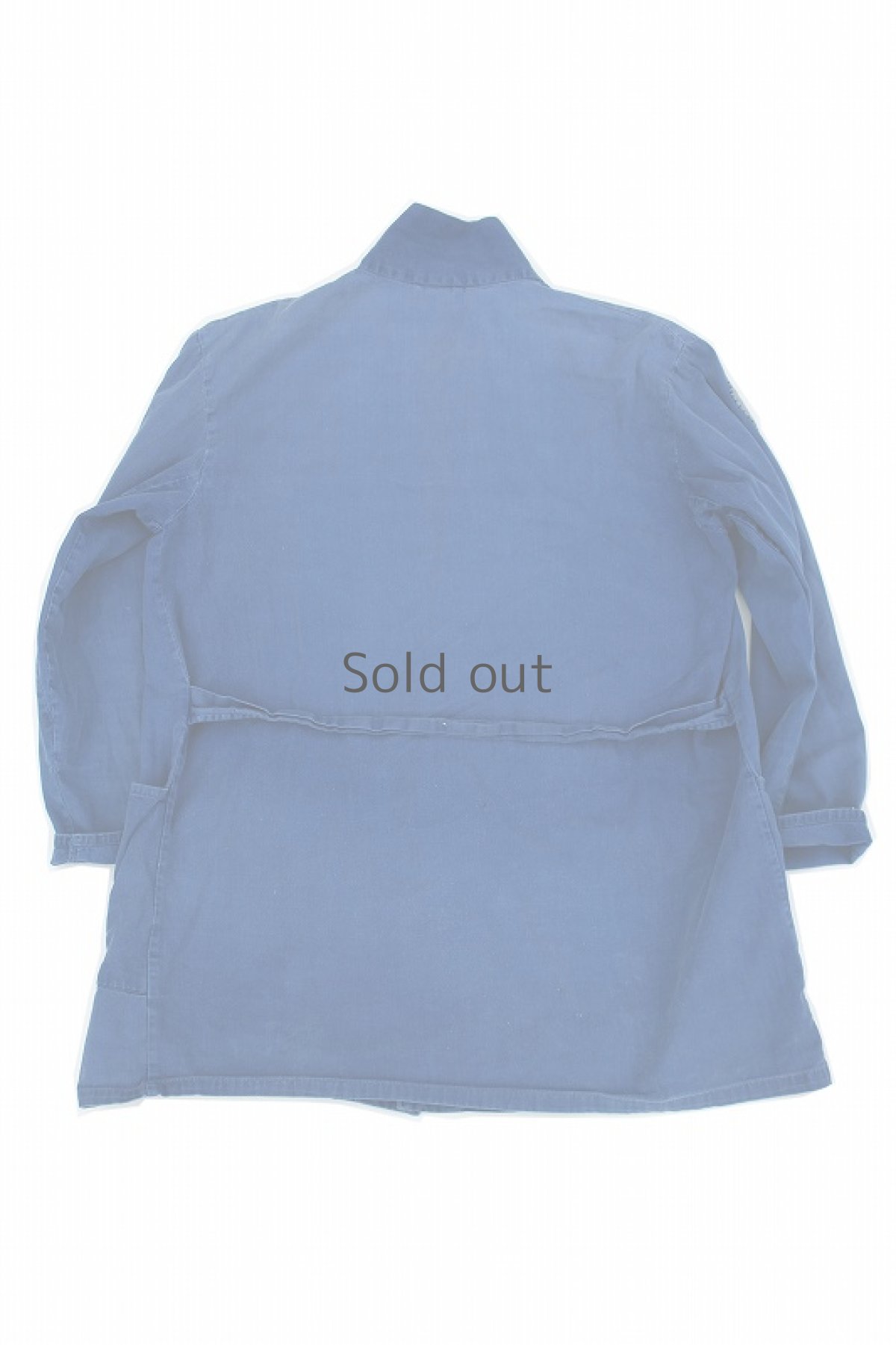 画像2: 【MITSUGU SASAKI】ビンテージリメイク　パッチワークのブルーワークコート (2)