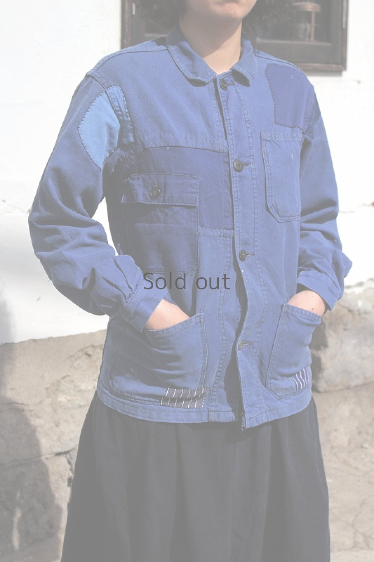 画像3: 【MITSUGU SASAKI】ビンテージリメイク　パッチワーク　ワークジャケット (3)