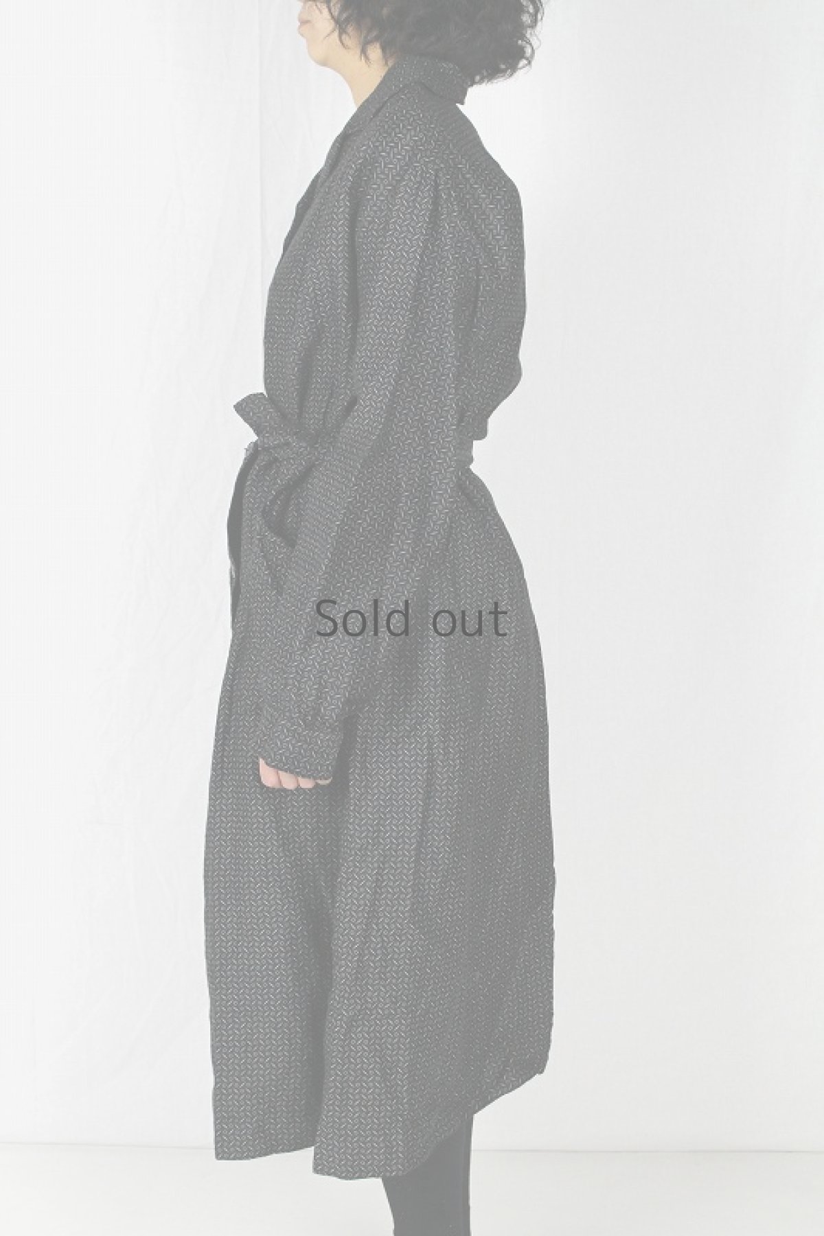 画像3: 【フランス】２０世紀初頭のブラックワークドレス（小紋柄/未使用品） (3)