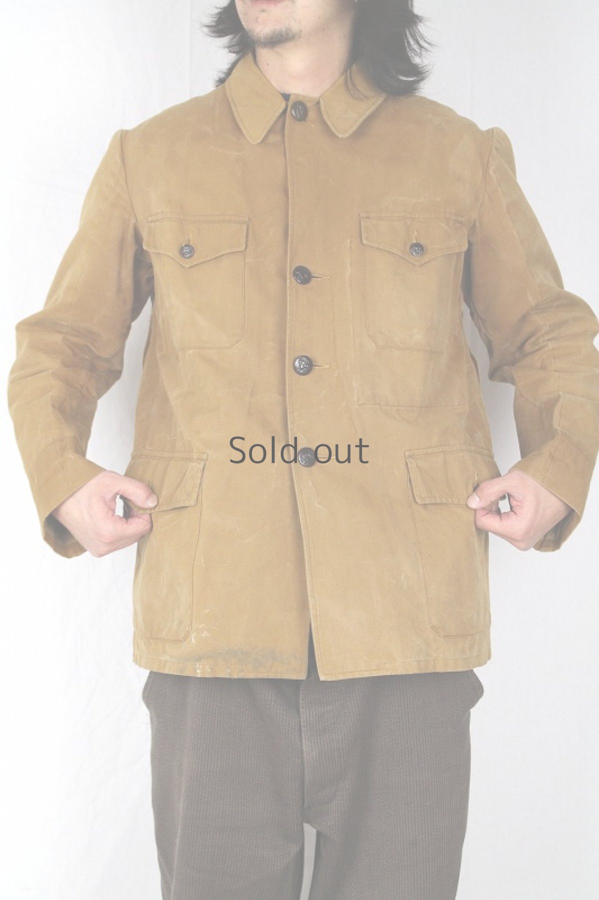 画像3: 【フランス】１９５０年代頃のダック地　動物ボタンハンティングジャケット（MANUFRANCE/COLAM） (3)