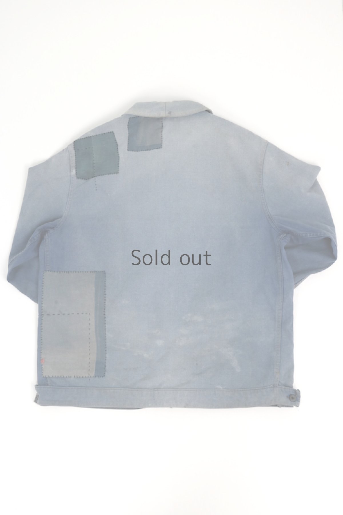 画像2: 【MITSUGU SASAKI】ビンテージリメイク　パッチワーク　ワークジャケット（古布パッチ） (2)