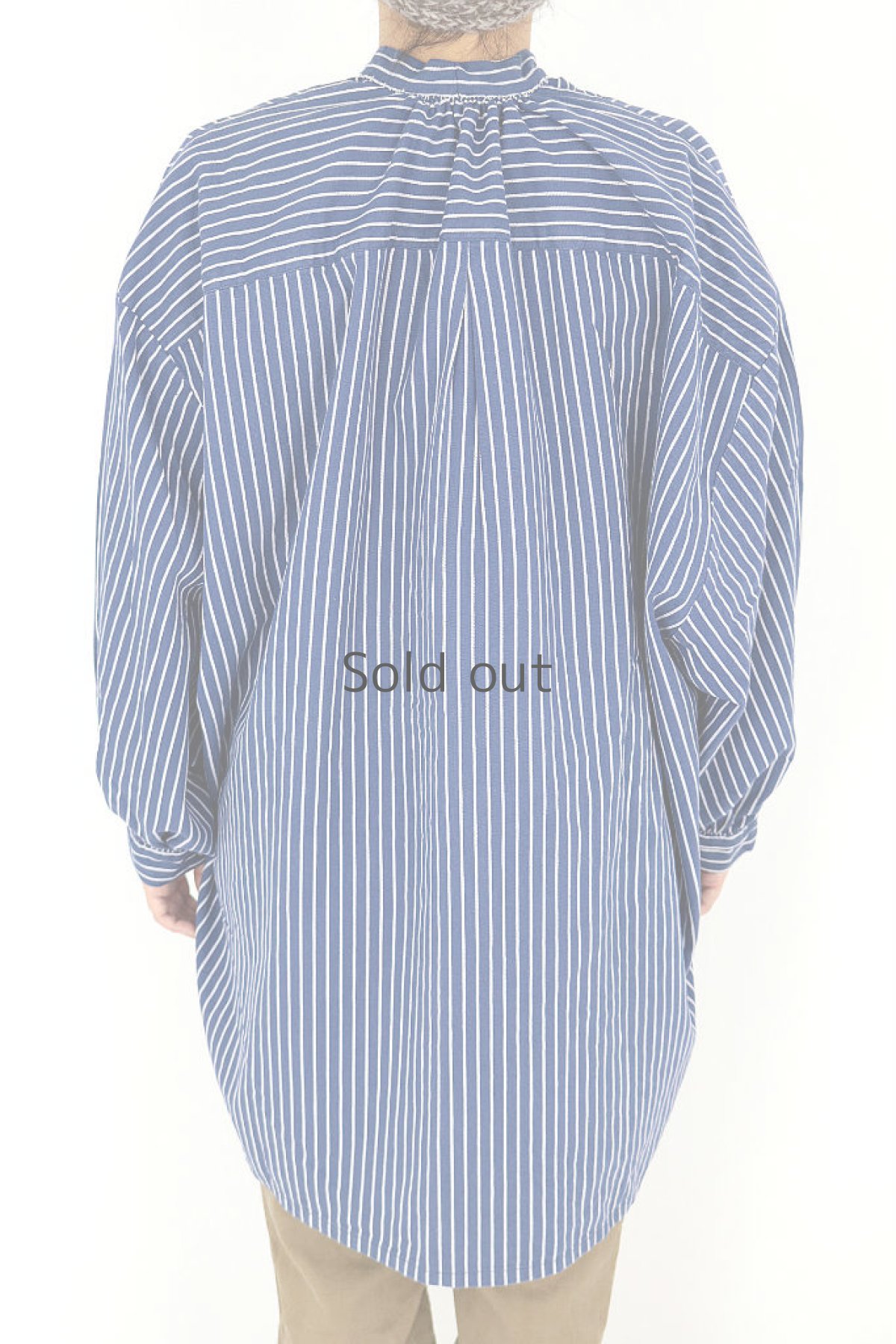 画像3: 【MITSUGU SASAKI】ビンテージリメイク　フィッシャーマンストライプスモック (3)