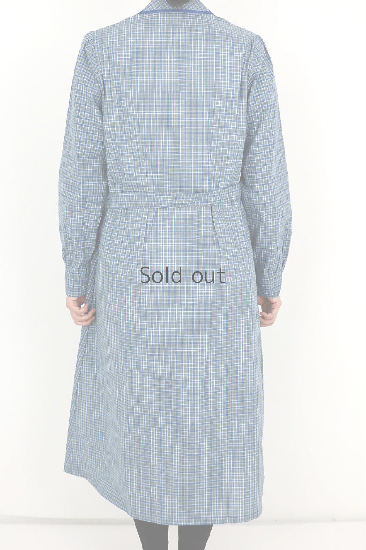 画像4: 【フランス】１９５０年代頃のチェックワークドレス（未使用品） (4)