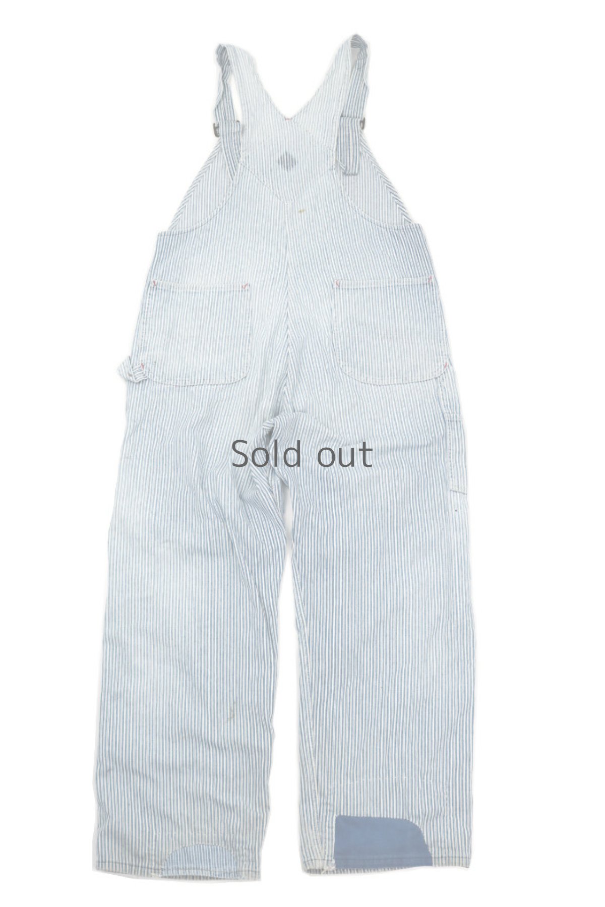 画像2: 【MITSUGU SASAKI】ビンテージリメイク　パッチワーク　ヒッコリーオーバーオール（BIG MAC） (2)