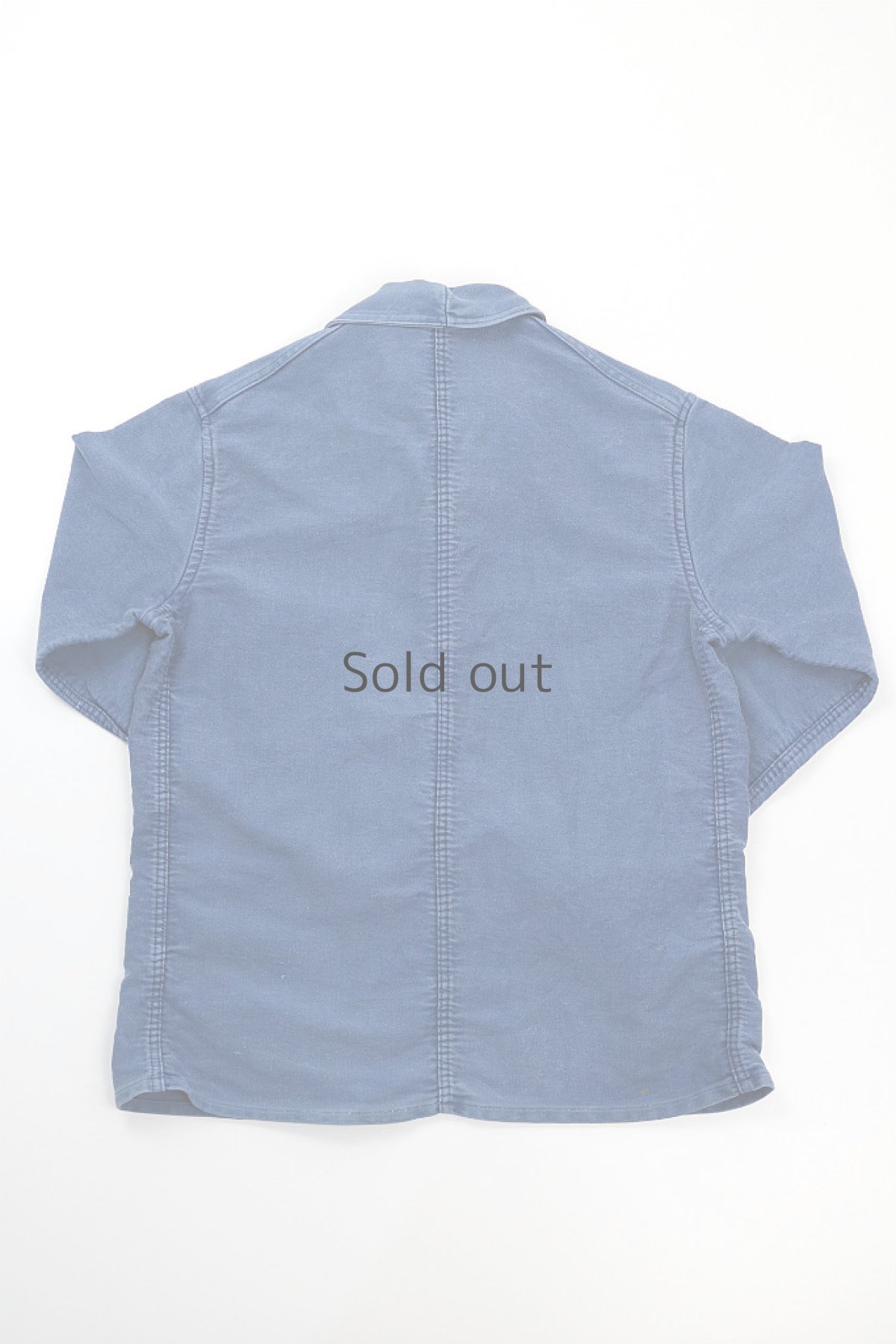 画像2: 【フランス】1960年代頃のブルーモールスキンワークジャケット（Timeca） (2)