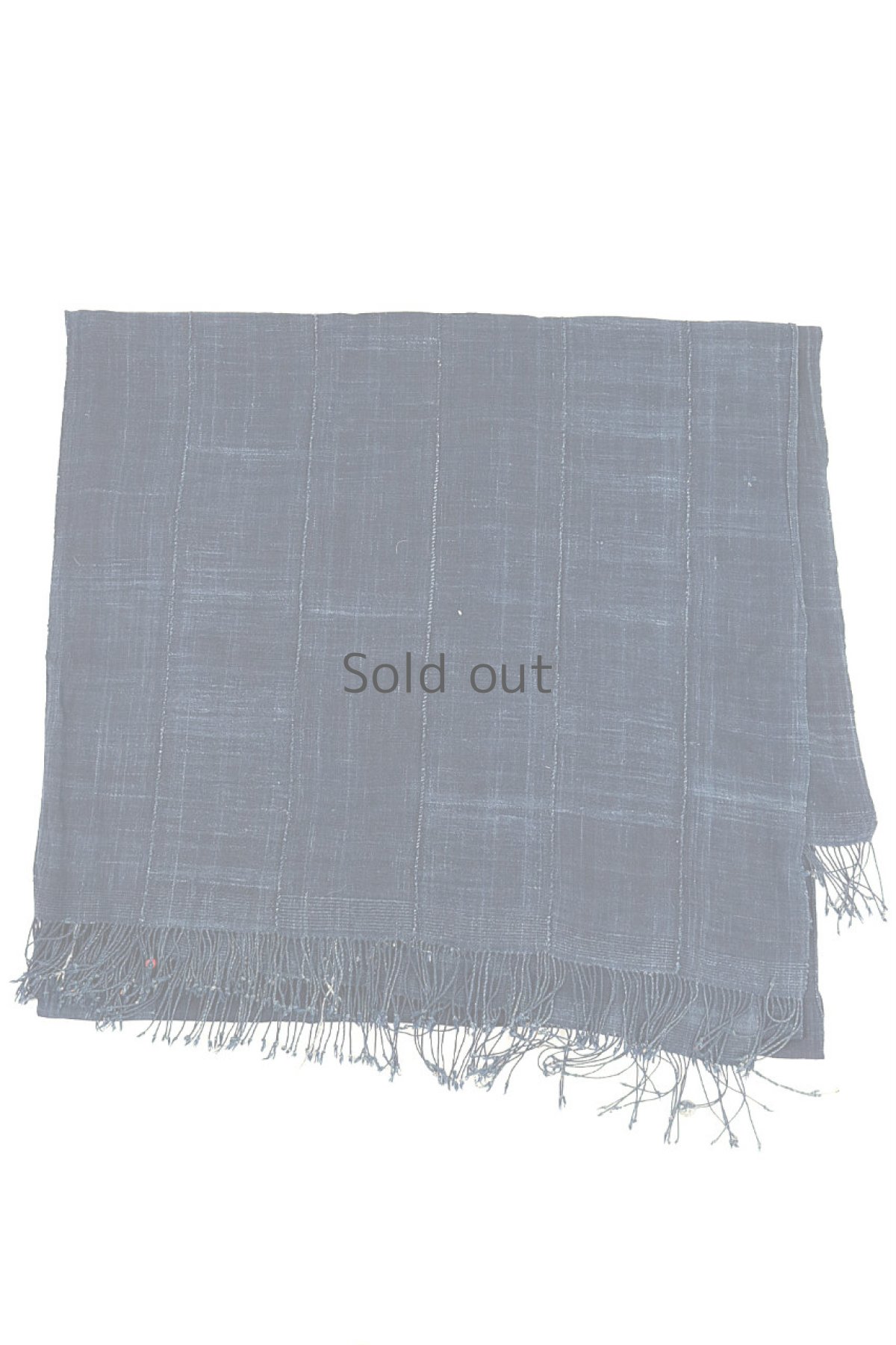 画像2: 【西アフリカ】手織り藍染めの綿（大判）（濃い藍） (2)