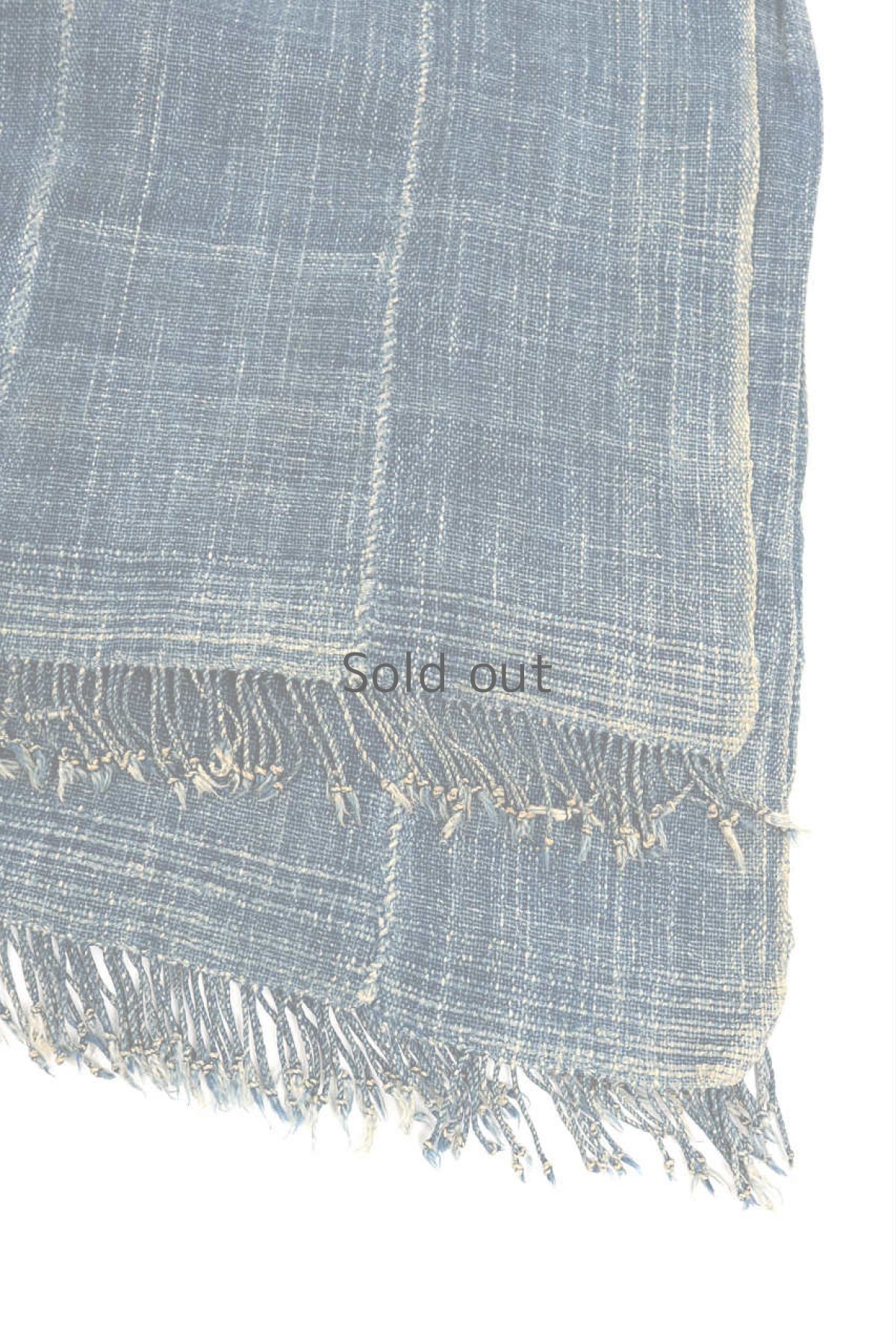 画像5: 【西アフリカ】手織り藍染めの綿（大判）（中間藍） (5)