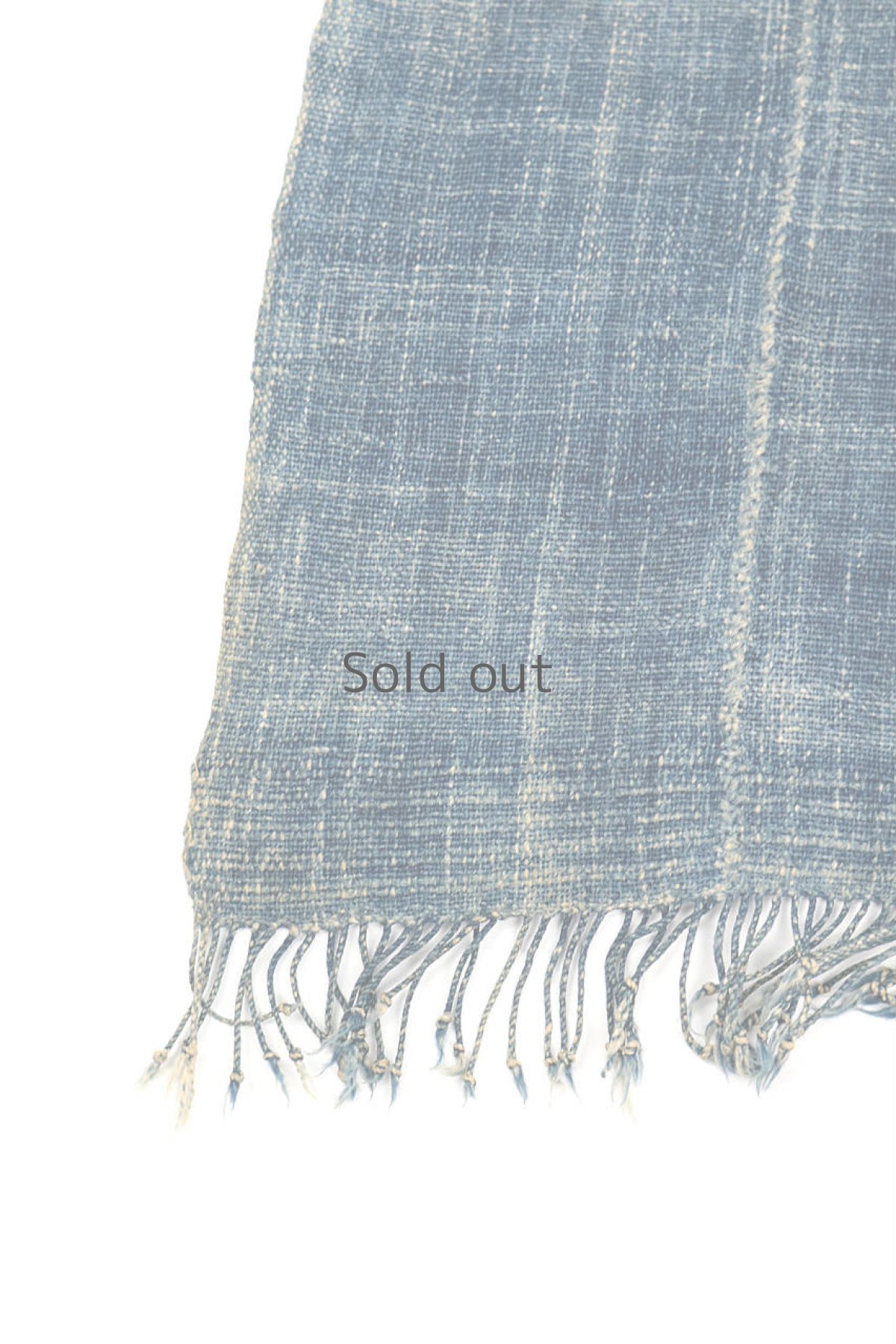 画像7: 【西アフリカ】手織り藍染めの綿（大判）（中間藍） (7)