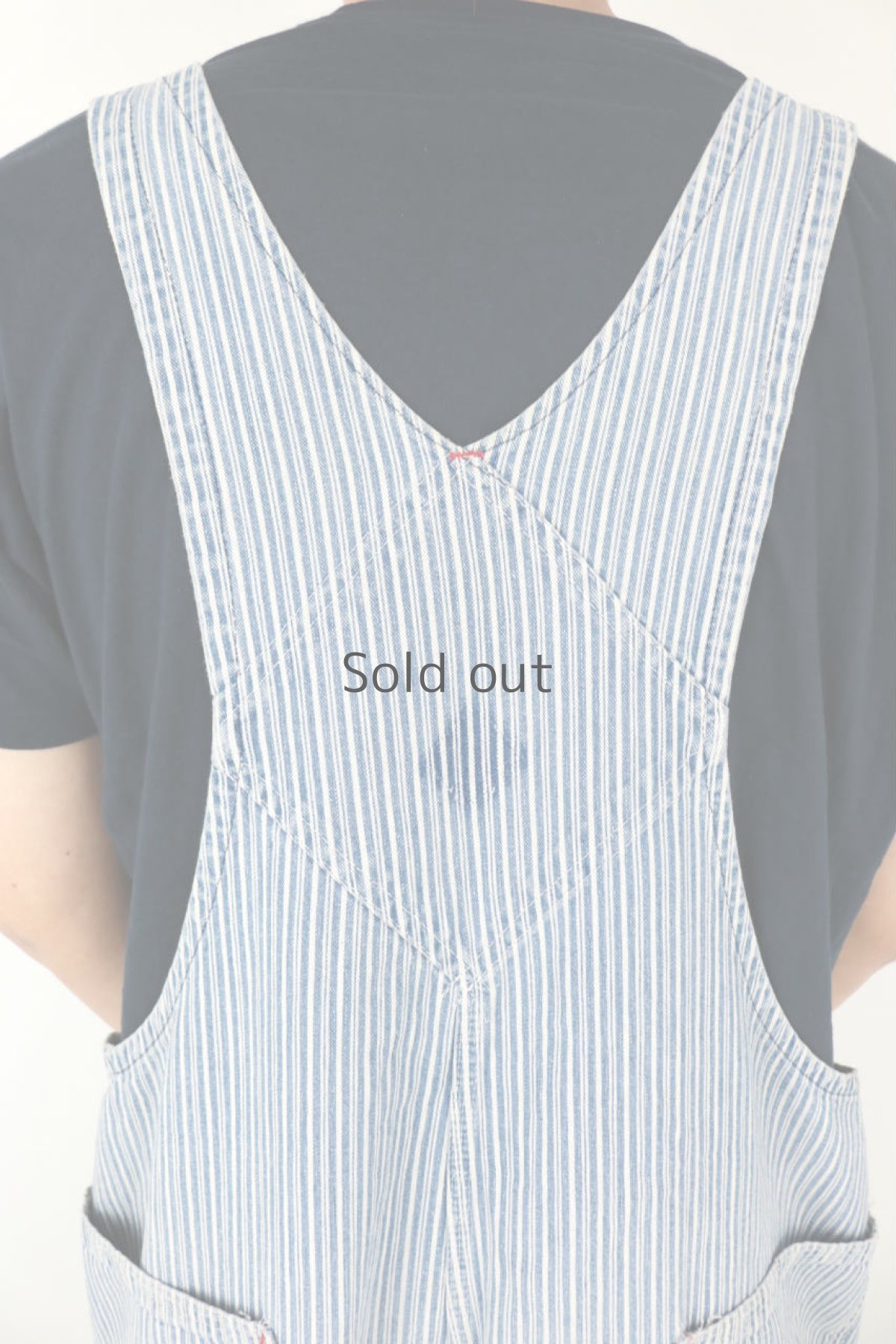 画像12: 【MITSUGU SASAKI】ビンテージリメイク　パッチワーク　ヒッコリーオーバーオール（BIG MAC） (12)