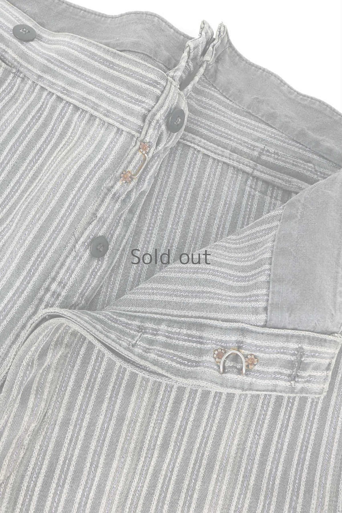 画像5: 【フランス】１９４０年代頃のストライプコットンワークパンツ (5)