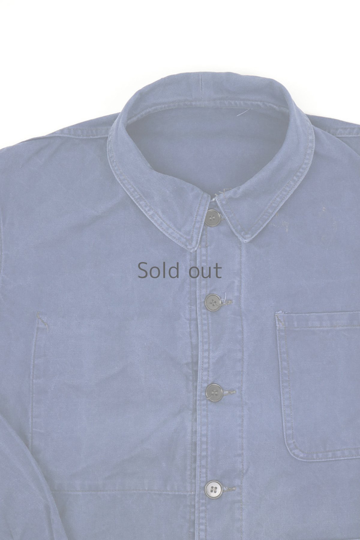 画像5: 【フランス】1960年代頃のブルーコットンワークジャケット（104-72 Z-T 72） (5)