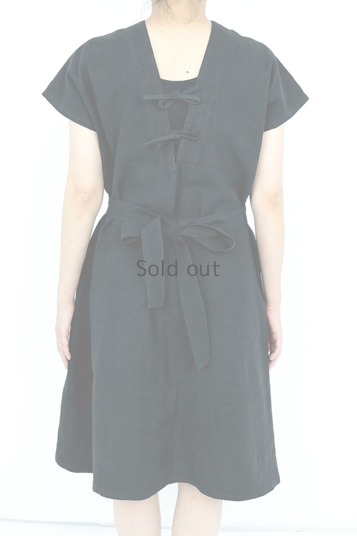 画像4: 【ササキチホ】インスピレーション　メディカルワークドレス（黒染め） (4)