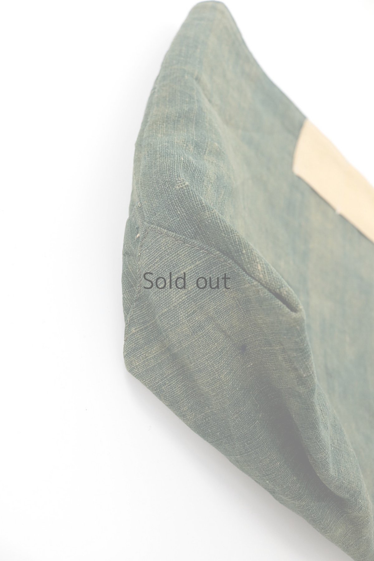 画像7: 【ササキチホ】ウコン古布　手提げ小さめバッグ（緑） (7)