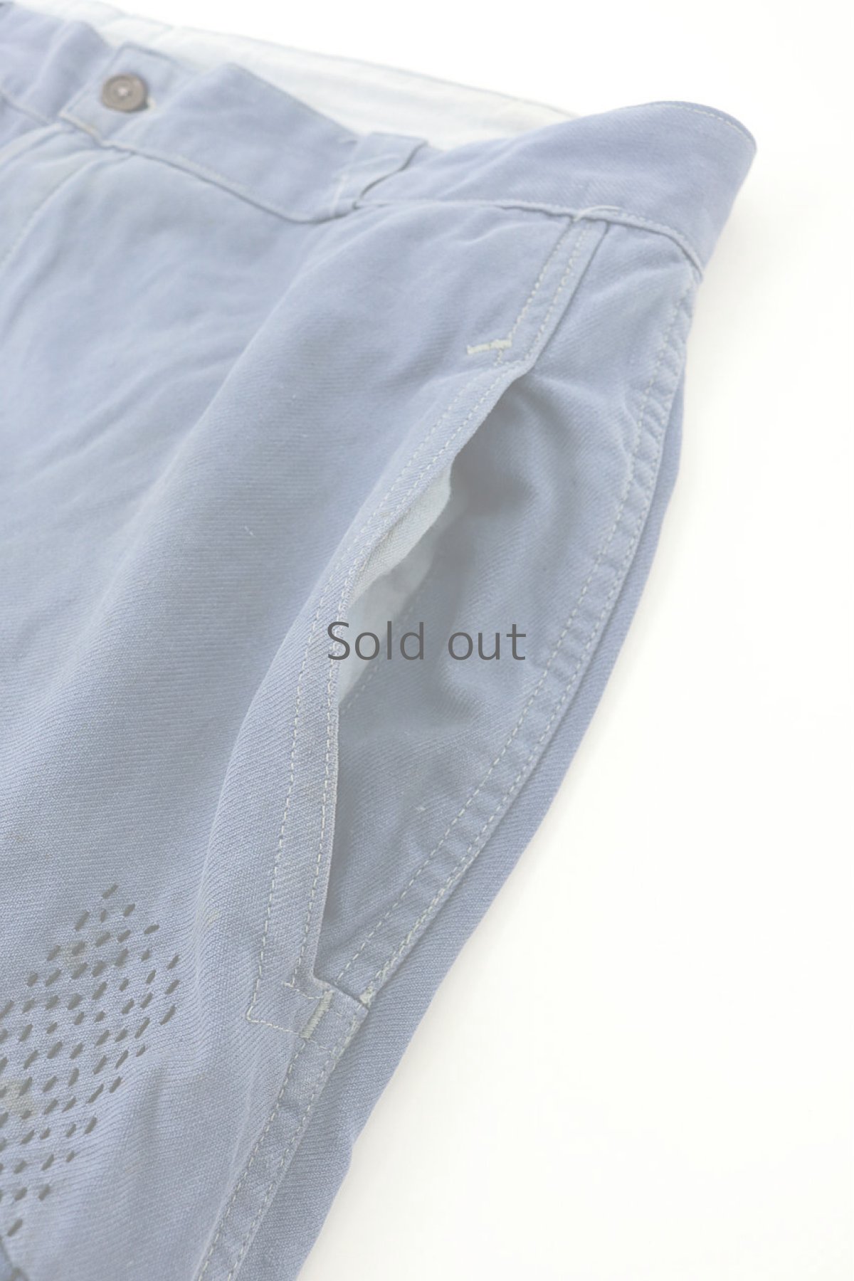 画像13: 【MITSUGU SASAKI】ビンテージ×リメイク　パッチワーク　ワークパンツ(LE VETENENT ATLANTIQUE) (13)