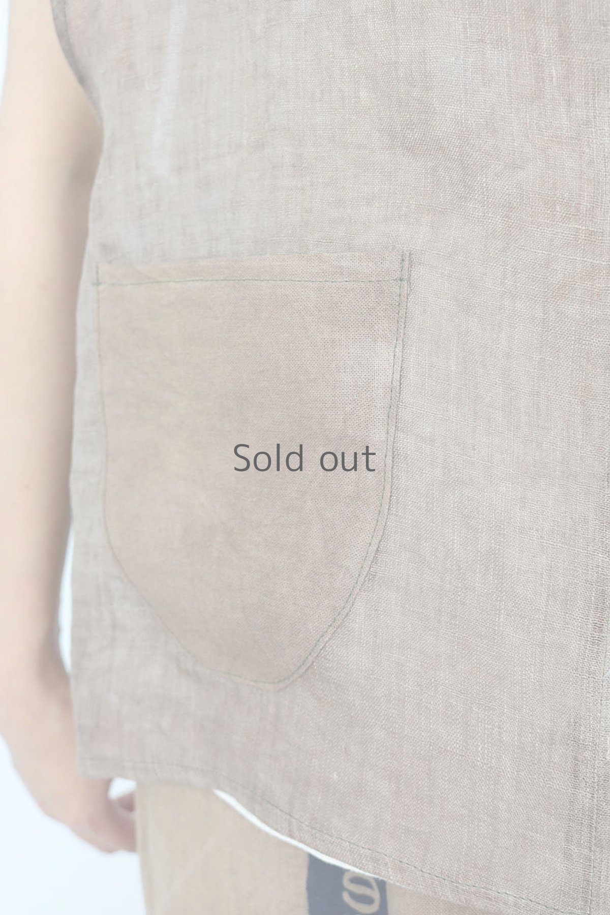 画像6: 【ササキチホ】柿渋蚊帳　ノースリーブトップス(バッククロス) (6)