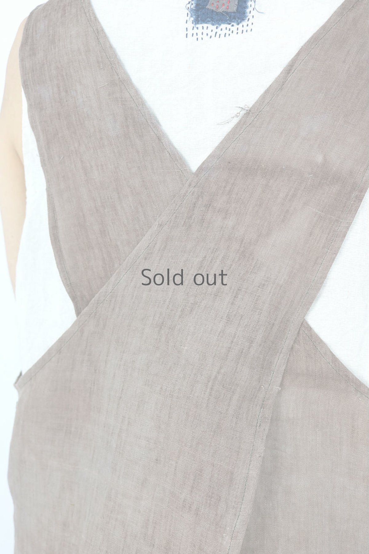 画像9: 【ササキチホ】柿渋蚊帳　ノースリーブトップス(バッククロス) (9)