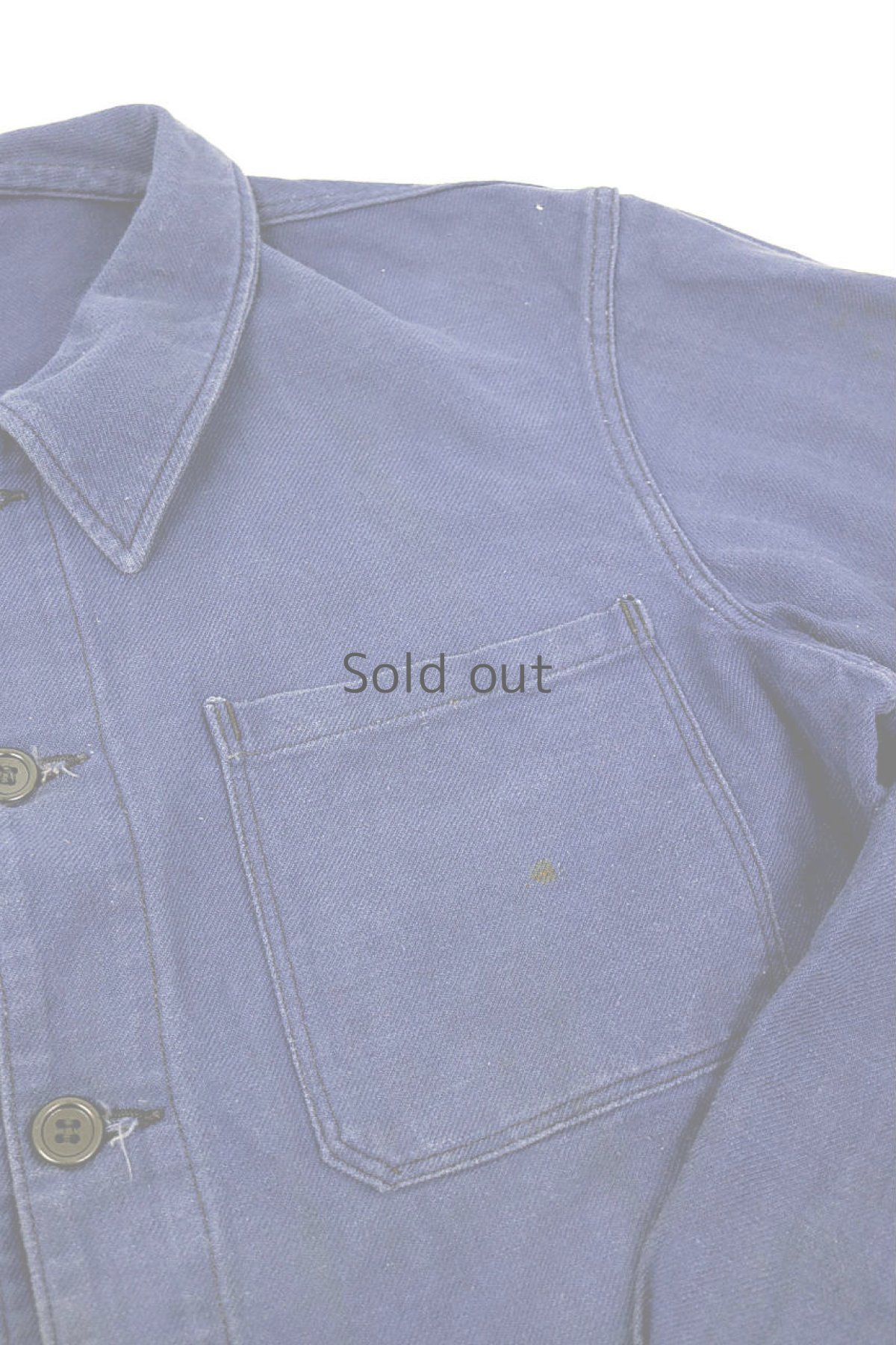 画像4: 【フランス】1960年代頃のブルーコットンワークジャケット（La Bastille） (4)