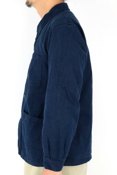 画像10: 【フランス】ビンテージ×染め　1960年代頃のコットンワークジャケット（青藍色） (10)