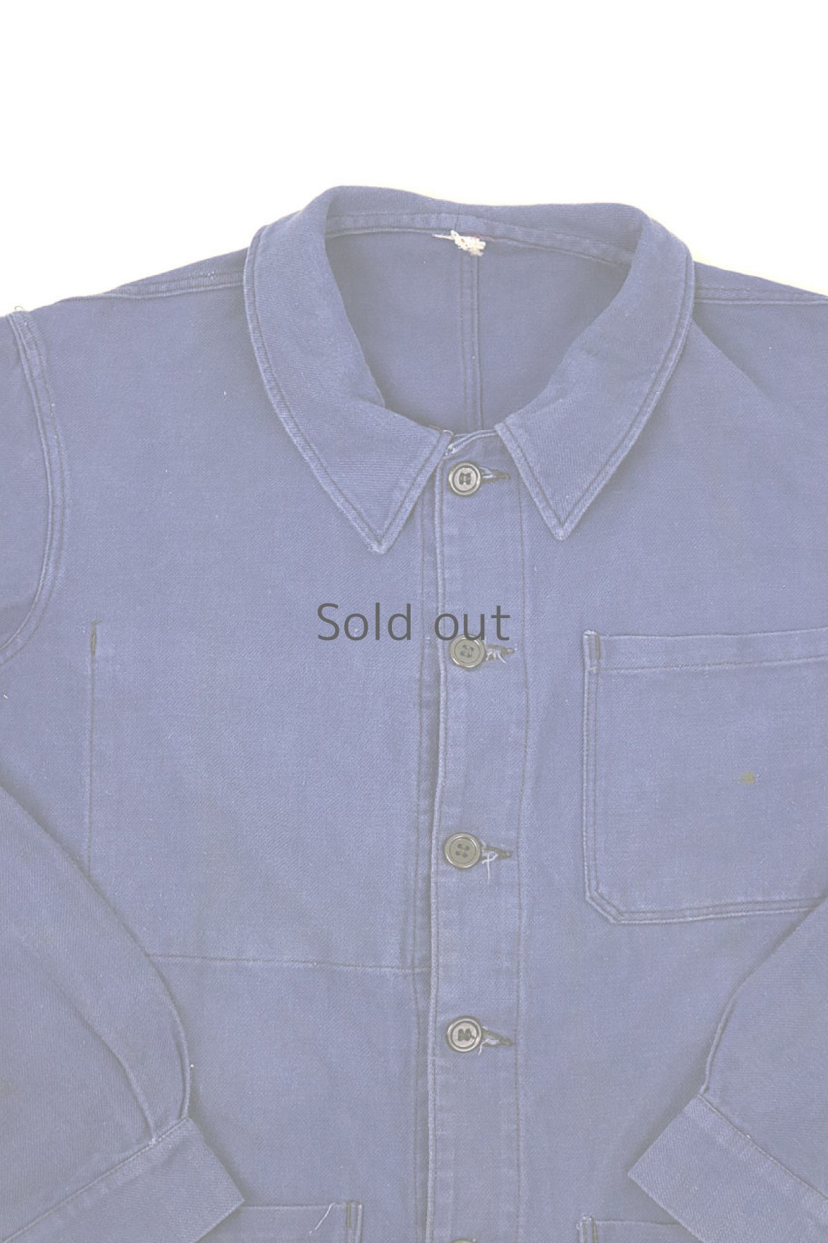 画像3: 【フランス】1960年代頃のブルーコットンワークジャケット（La Bastille） (3)