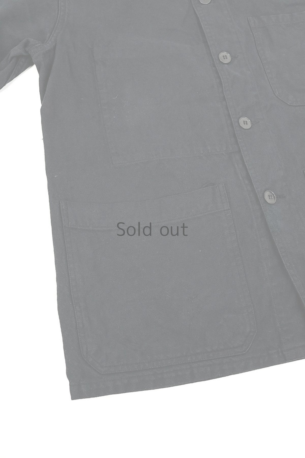 画像5: 【フランス】ビンテージ×染め　1960年代頃のコットンワークジャケット（黒色） (5)