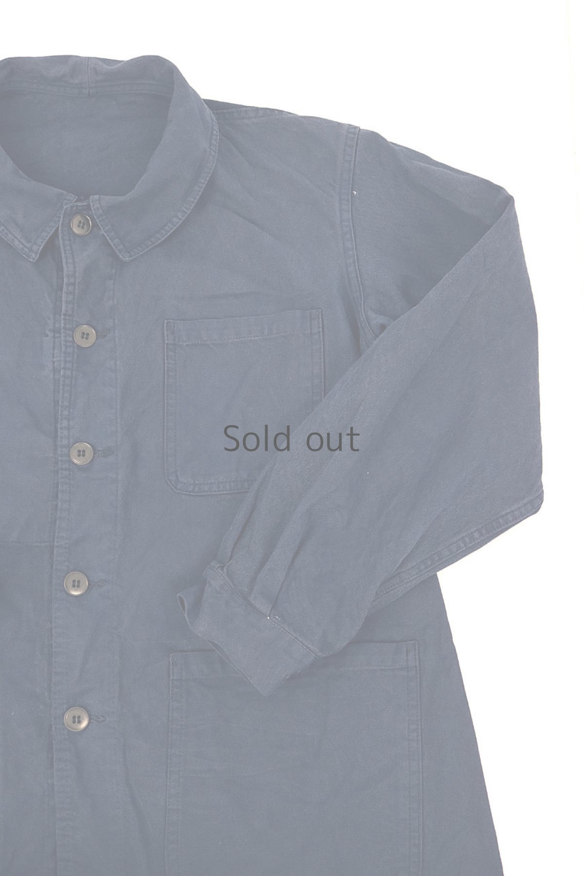 画像3: 【フランス】ビンテージ×染め　1960年代頃のコットンワークジャケット（青藍色） (3)