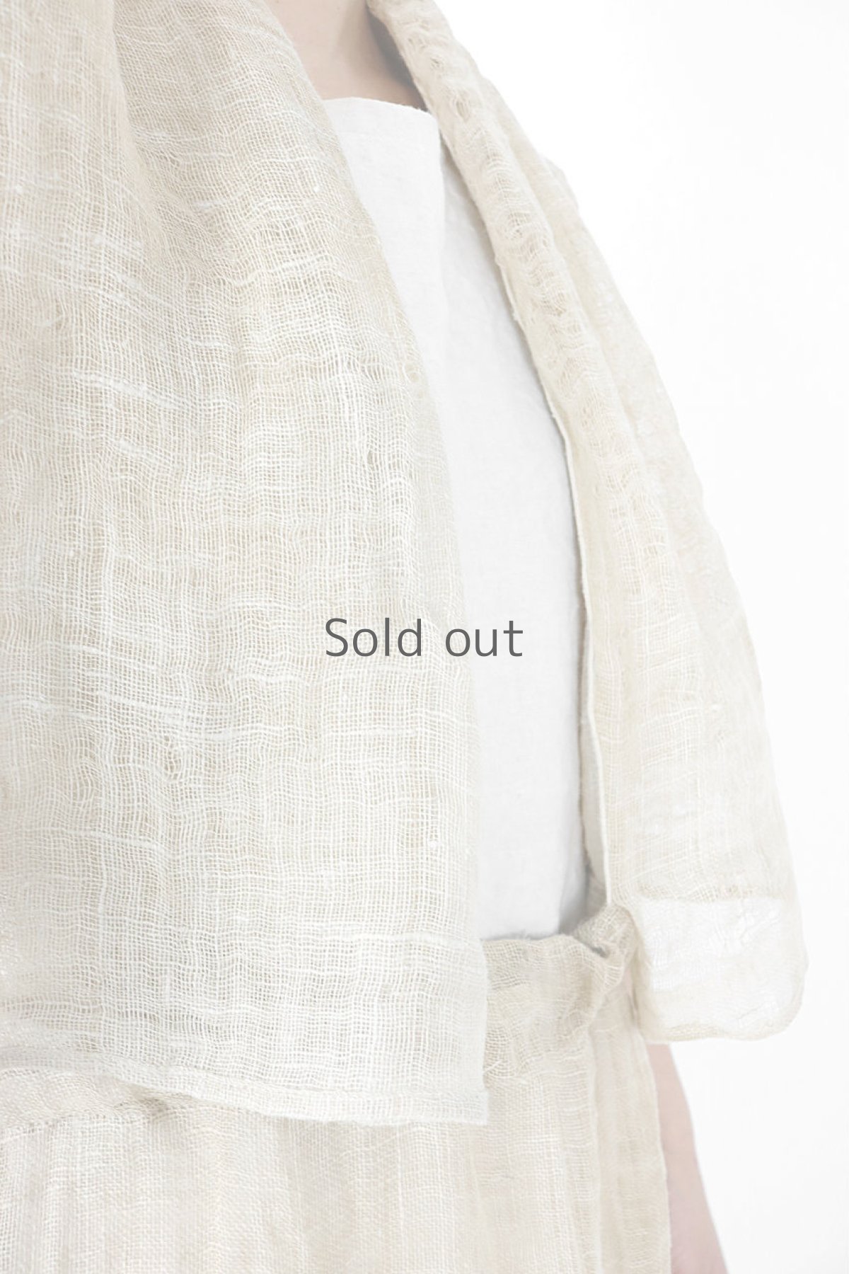 画像8: 【ササキチホ】古布　蚊帳のシースルージャンパースカート (8)