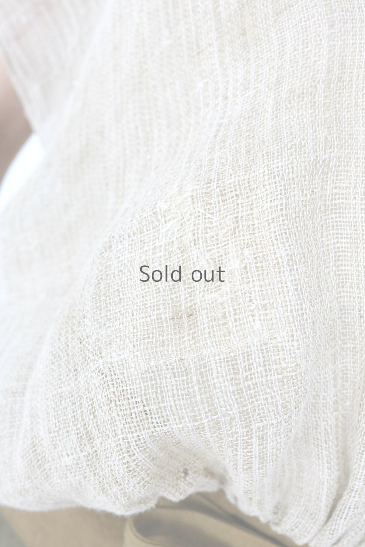 画像12: 【ササキチホ】古布　蚊帳のウエストベルト付きカレンシャツ (12)