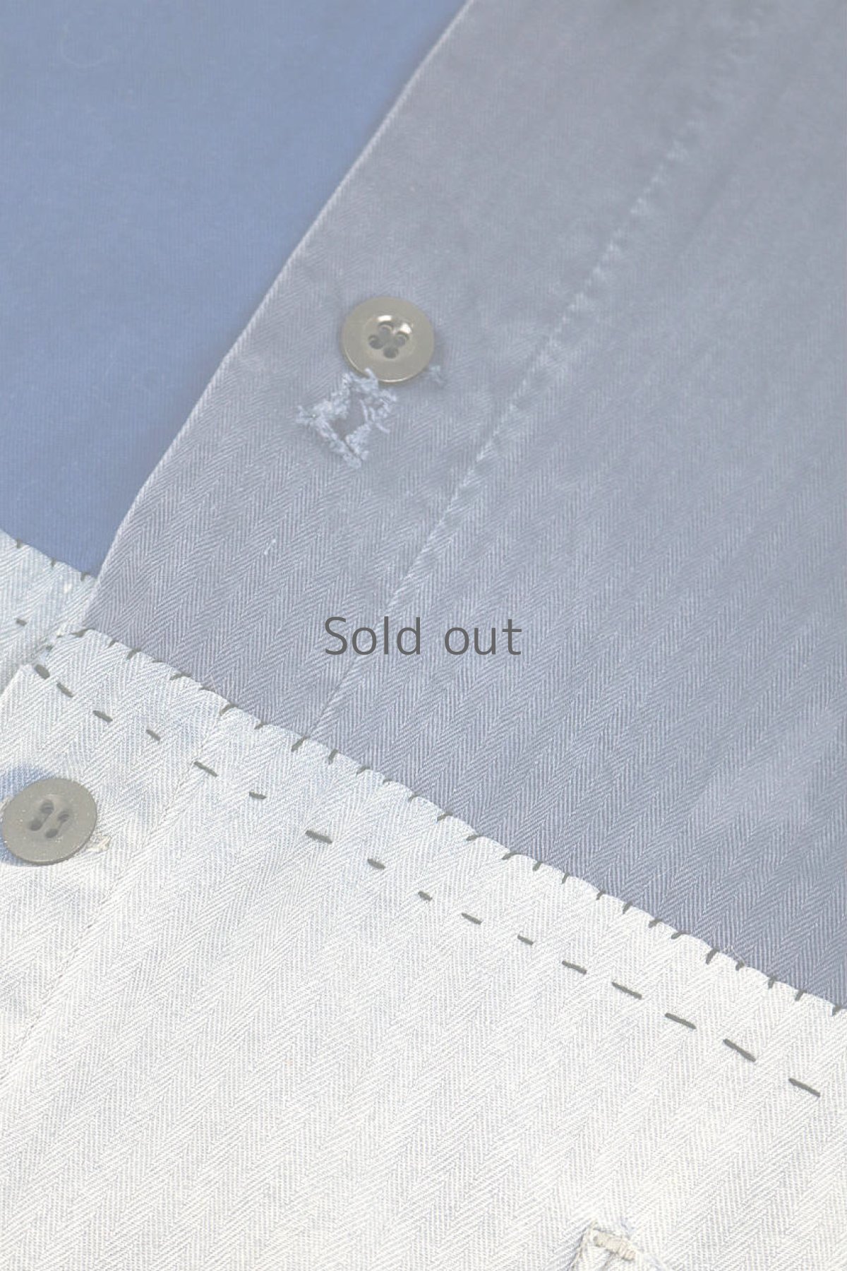 画像6: 【MITSUGU SASAKI】ビンテージリメイク　パッチワーク　ワークジャケット(ブリーチ、色落ち) (6)