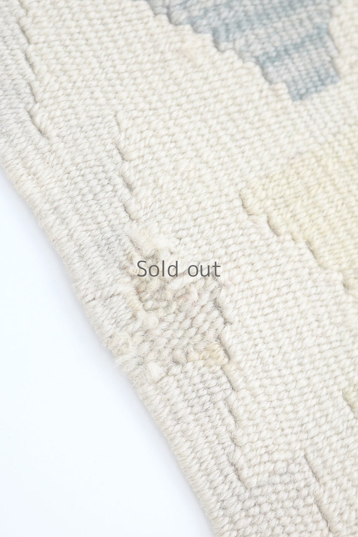 画像6: 【トルコ】オールドキリム（生成り・青・赤） (6)