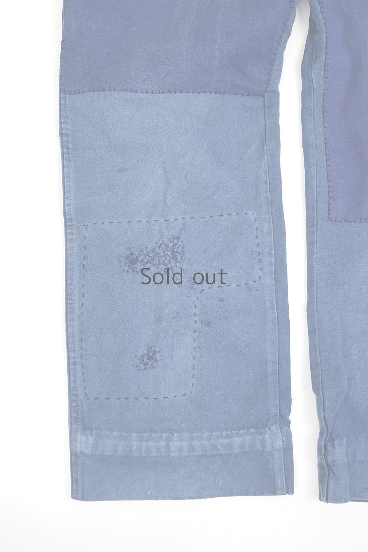 画像4: 【MITSUGU SASAKI】ビンテージ×リメイク　パッチワーク　ワークパンツ(Le LABOUREUR) (4)