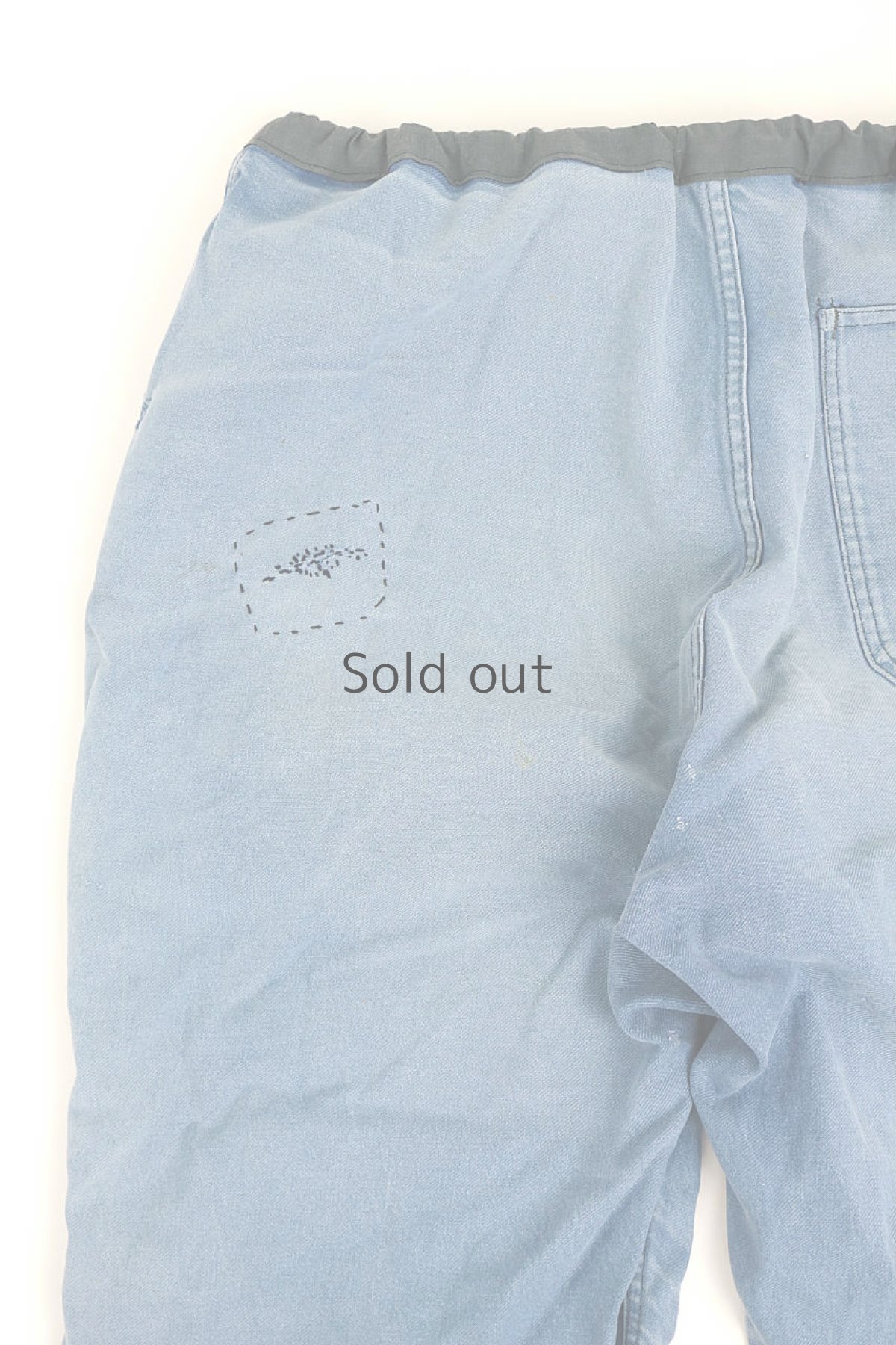 画像13: 【MITSUGU SASAKI】ビンテージ×リメイク　パッチワーク　ワークパンツ(ウエストひも） (13)