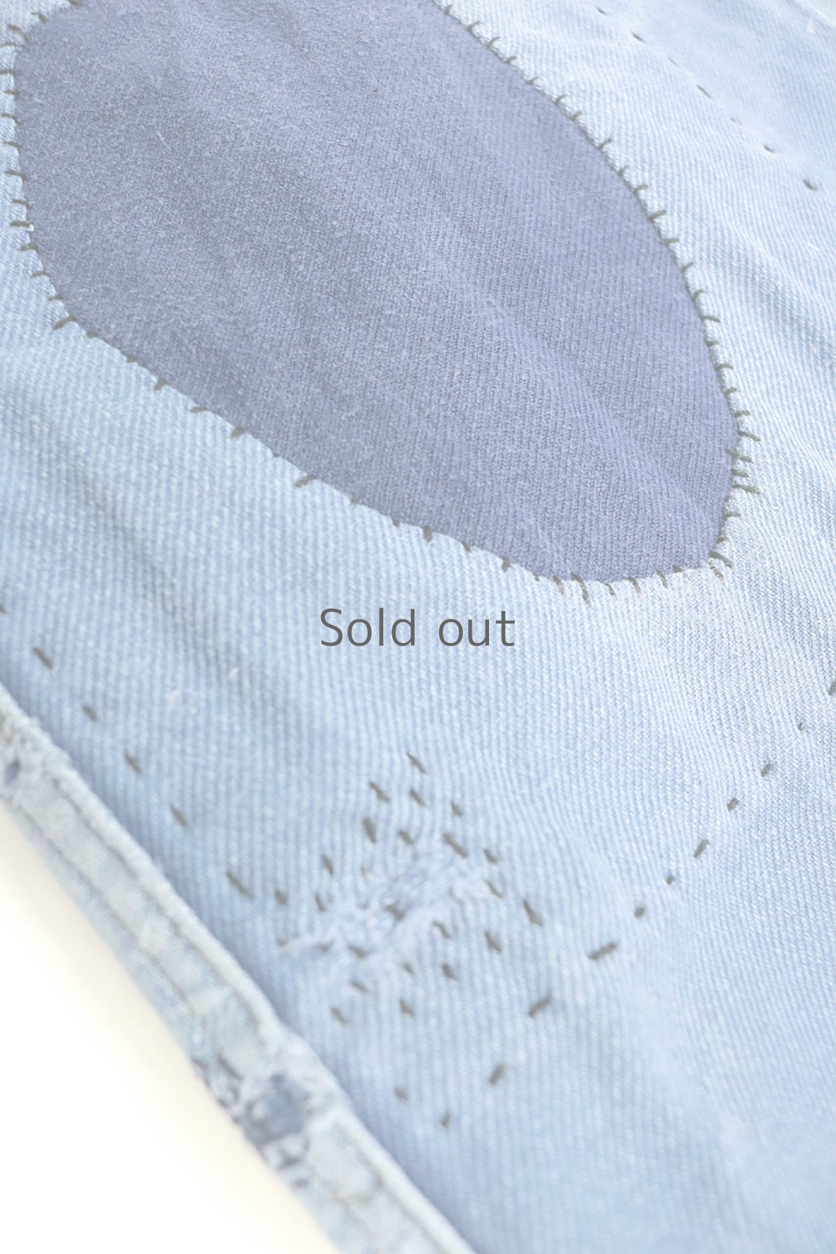 画像7: 【MITSUGU SASAKI】ビンテージ×リメイク　パッチワーク　ワークパンツ(ウエストひも） (7)