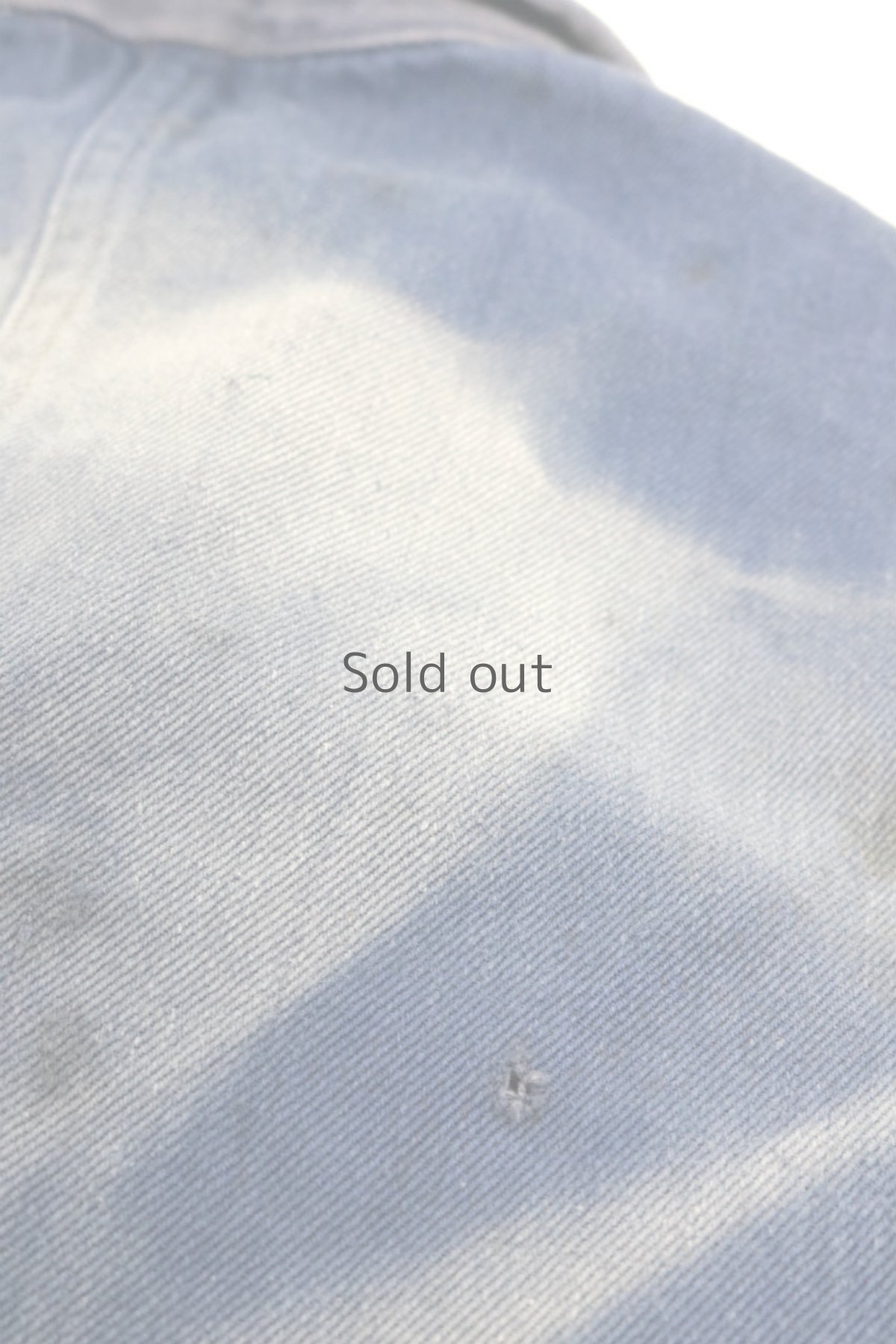 画像13: 【ボスニア・ヘルツェゴビナ】1960年代頃のブルーコットンワークジャケット（ブリーチ/色落ち） (13)