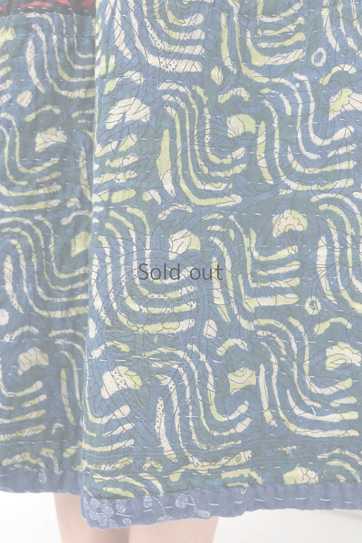 画像7: 【ササキチホ】世界の古布　インドのラリーキルトで作ったスカート（リバーシブル）  (7)