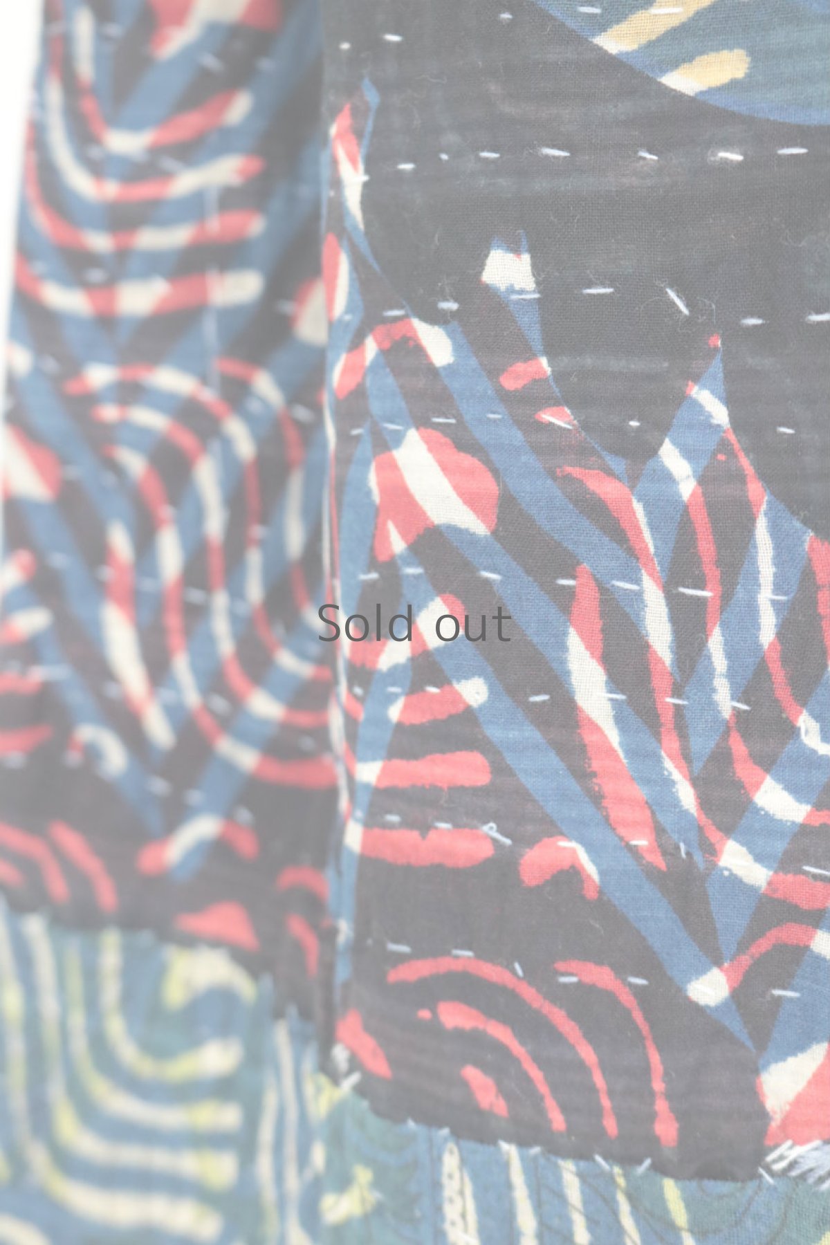 画像6: 【ササキチホ】世界の古布　インドのラリーキルトで作ったスカート（リバーシブル）  (6)