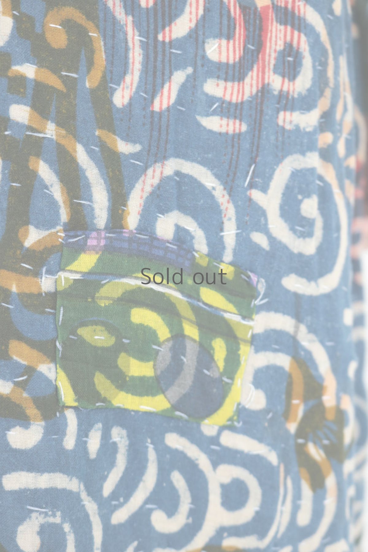 画像12: 【ササキチホ】世界の古布　インドのラリーキルトで作ったロングガウン（リバーシブル） (12)